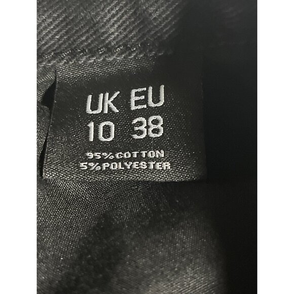 Nasty  Gal Shorts Women Size US 6 Black Distressed Denim High-Waisted Frayed Hem - Picture 5 of 6